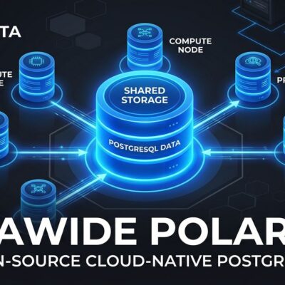 Awide Polar open-source cloud-native PostgreSQL with disaggregated compute and shared storage architecture diagram