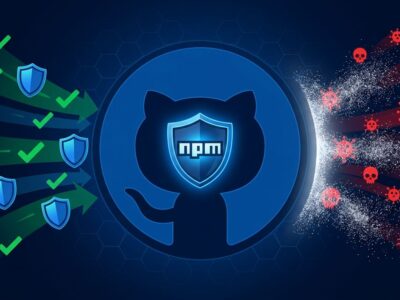 GitHub Package Firewall blocking malicious npm packages with shield protection and security controls