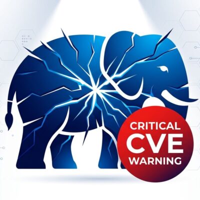 PHP elephant logo with fracture lines symbolizing critical RCE vulnerability CVE-2026-109618