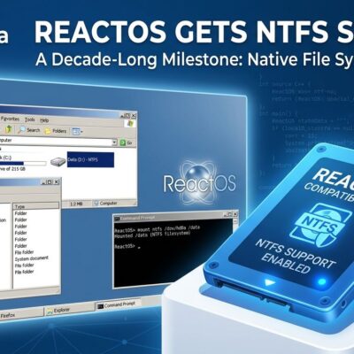 ReactOS open-source Windows clone now supports NTFS partition installation