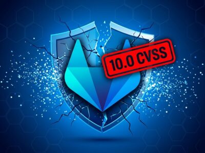 GitLab logo with fractured security shield representing CVE-2026-110264 CVSS 10.0 unauthenticated RCE vulnerability