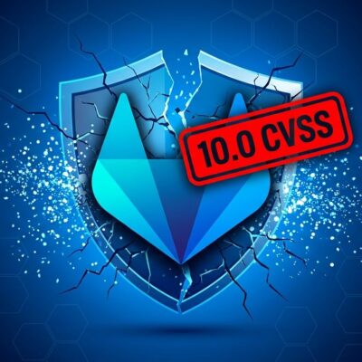 GitLab logo with fractured security shield representing CVE-2026-110264 CVSS 10.0 unauthenticated RCE vulnerability