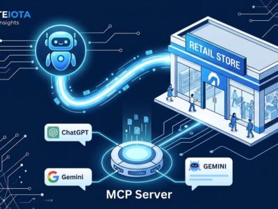 AI agents connected to Walmart via MCP server protocol diagram