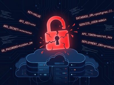 Zeabur security breach featured image - broken padlock over cloud server with leaked environment variables