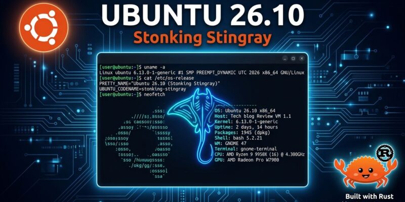 Ubuntu 26.10 Stonking Stingray release - Rust coreutils, Myna AI dictation, post-quantum APT signing