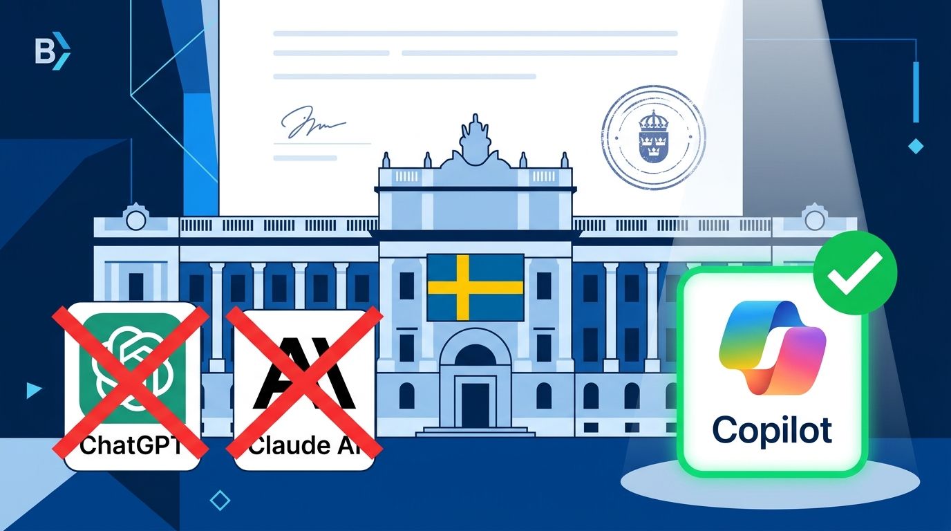 Sweden Bans ChatGPT and Claude: Copilot Wins by Default