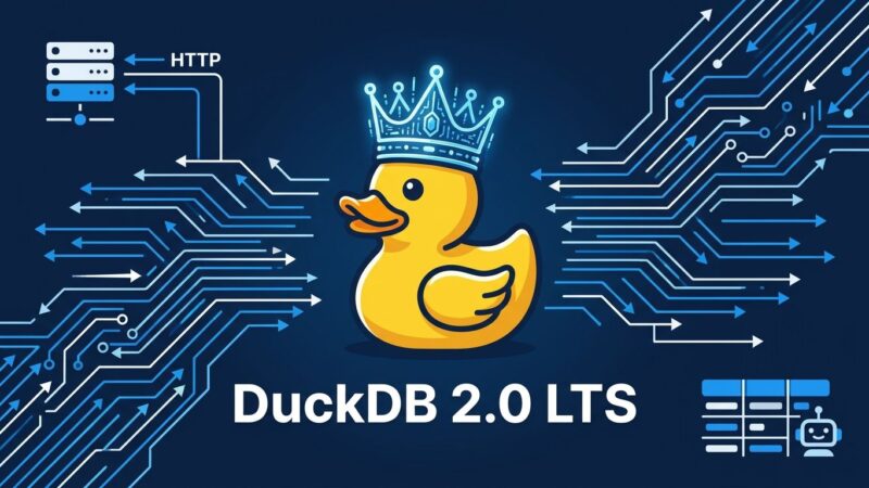 DuckDB 2.0 LTS Cinnamon Teal release featuring server mode, agent mode, and async I/O for data pipelines