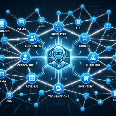NVIDIA Agent Knowledge Foundation knowledge graph connecting enterprise data to AI agents with blue neural network visualization