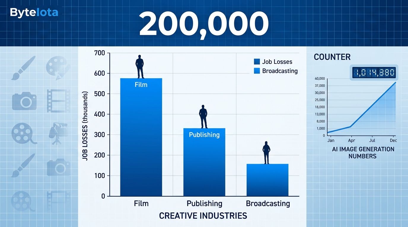 US Creative Industries Lose 200000 Jobs Amid Generative AI Growth