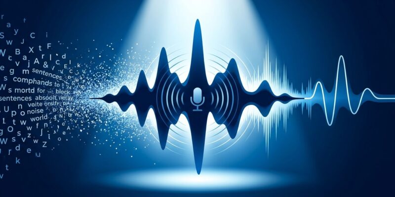 Audio waveform visualization representing Block's Dessa speech AI trained on human conversation without text conversion