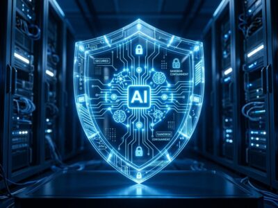 NVIDIA OpenShell sandbox protecting an AI agent with kernel-level isolation and credential security