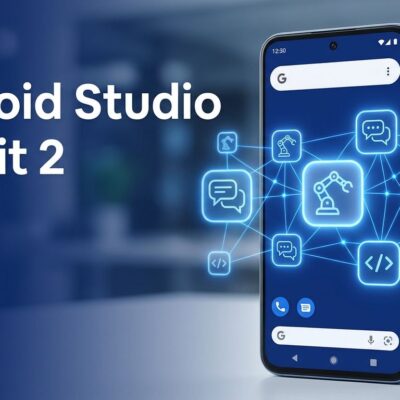 Android Studio Rabbit 2 showing BYOA multi-agent interface with ACP protocol connections