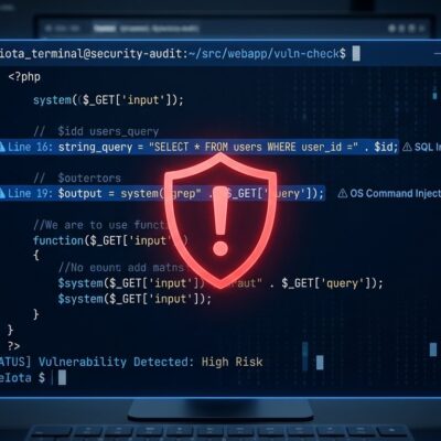 PHP2Shell vulnerability dashboard showing CVE-2026-109618 security warning