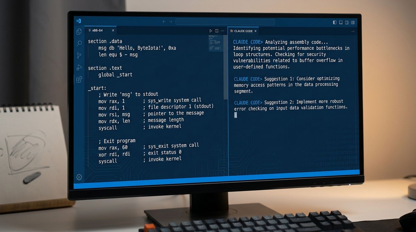 Rhun: A Code Editor Written in Assembly for AI Era