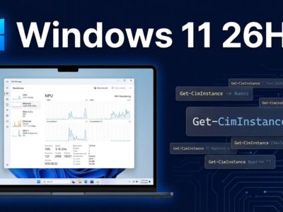 Windows 11 26H2 Task Manager NPU monitoring and developer features