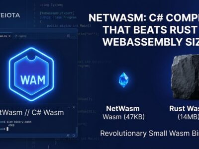 NetWasm C# WebAssembly compiler - 47KB binary size comparison with Blazor and Rust